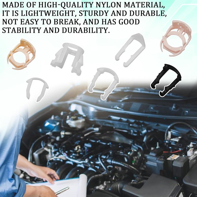 SamWinGear 70PCS Fuel Line Clips 7 Sizes Fuel Line Connector Injector Clips Repair Kit Replacement 3/8" & 5/16" Nylon Fuel Brake Line Clamp Hose Retainer Clips Assortment Kit tool for Ford GM Chrysler - Image 3
